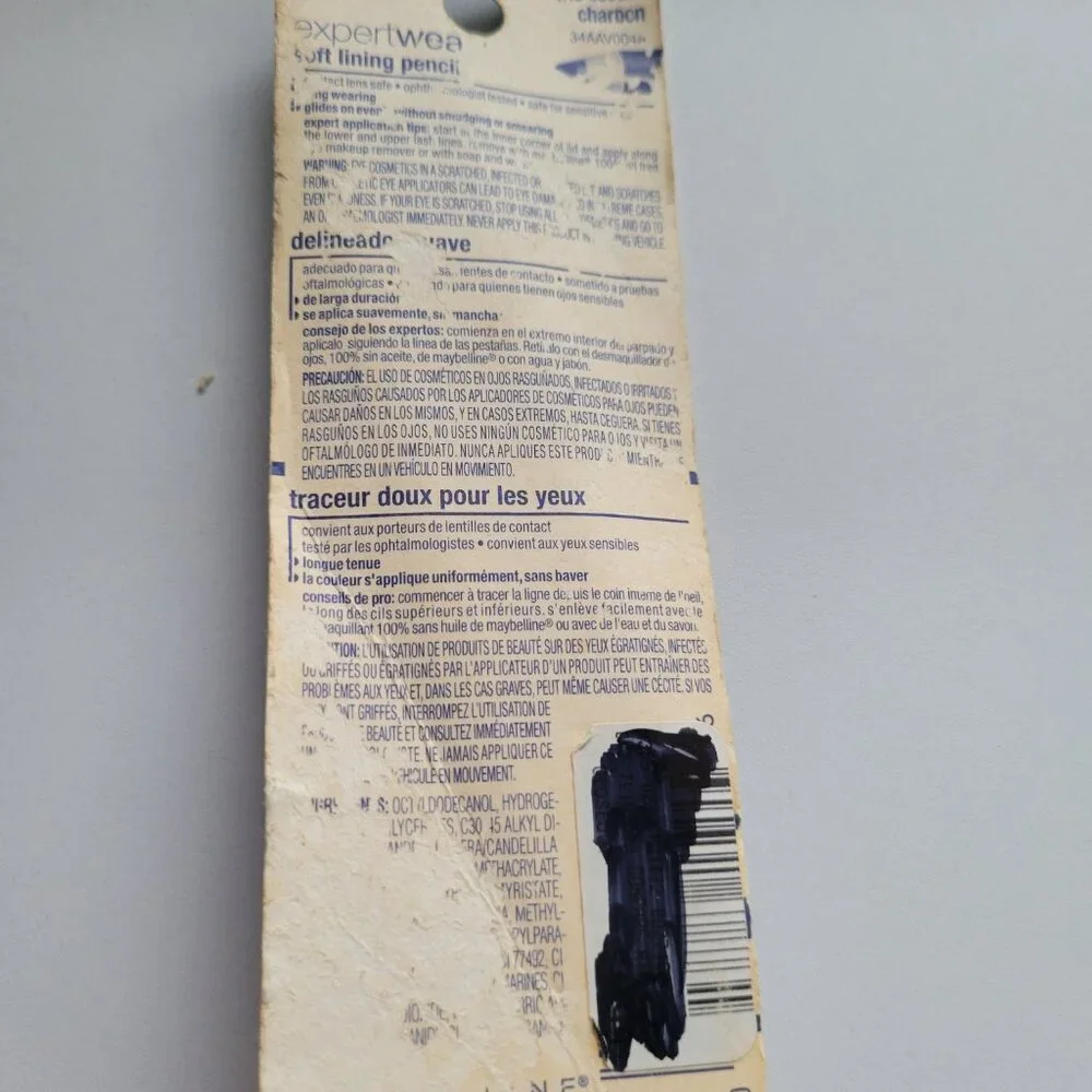 Maybelline Soft Lining Pencil Eyeliner Charcoal #256 SEALED Package Wear